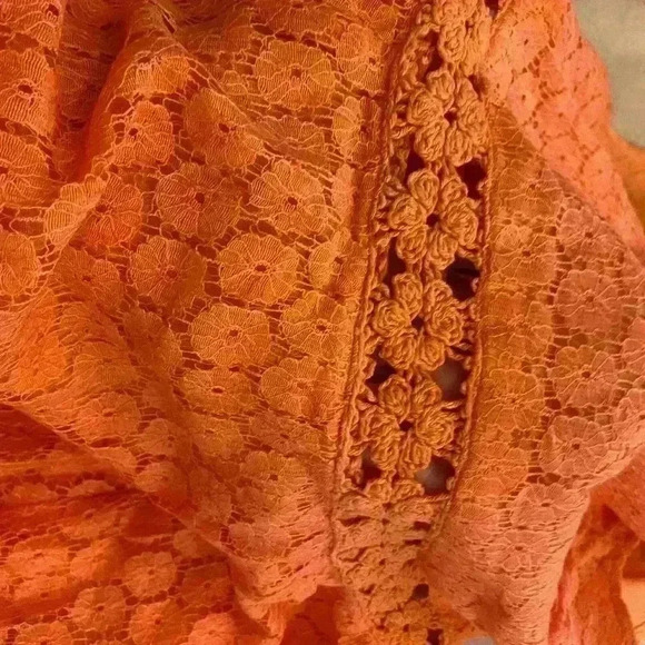 Anthropologie Raga Women's Sleeveless Lace Feminine Orange Mini size‎ M - Picture 8 of 13